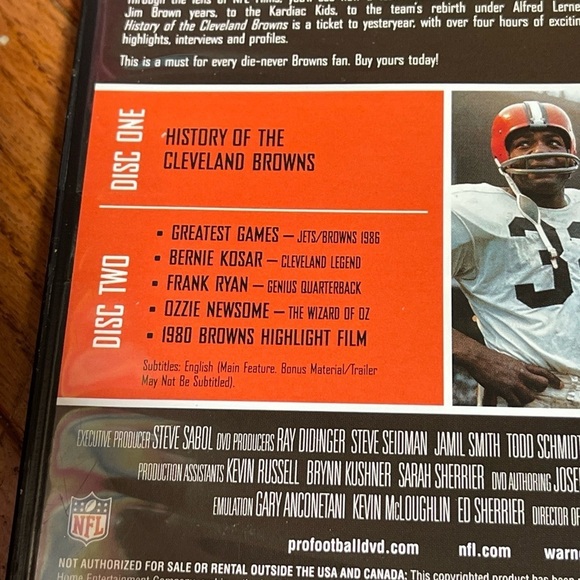 NFL History of the Cleveland Browns 2 DVD Set - Picture 3 of 8